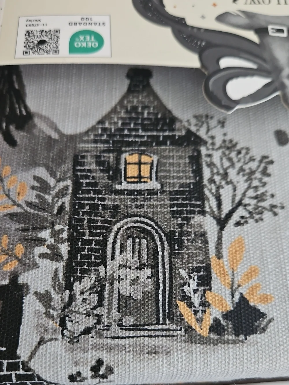 Willow Wonders Witch Flying Over Halloween Village Shower Curtain